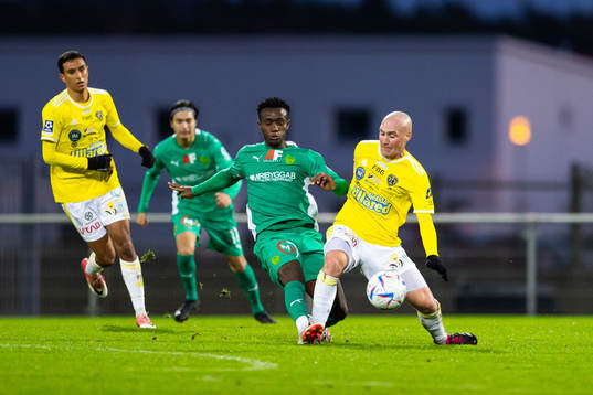 BK Olympics Carl Mujaguzi och Falkenbergs Christoffer