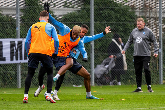 under en träning med Malmö FF