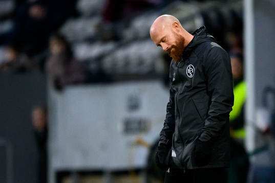 Landskronas tränare Max Mölder deppar