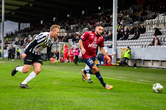 Landskronas Jesper Strid och Örgrytes Edi Sylisufaj