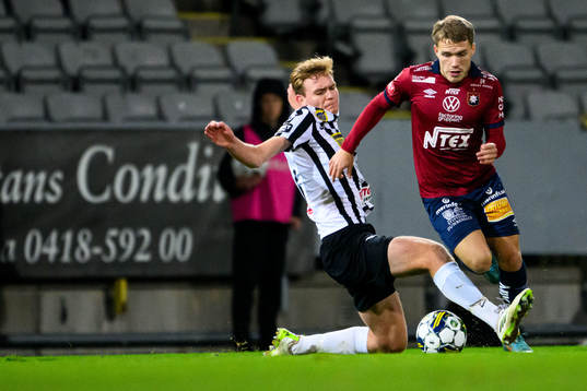 Landskronas Melker Jonsson och Örgrytes Isak Dahlqvist