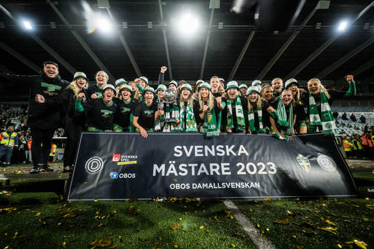 Hammarbys spelare jublar