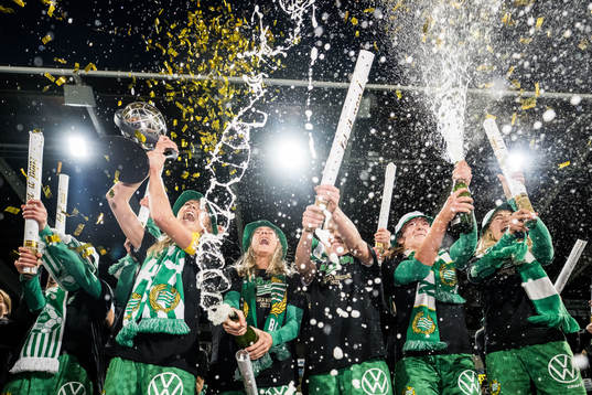 Hammarbys spelare jublar