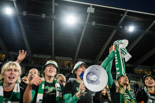 Hammarbys spelare jublar