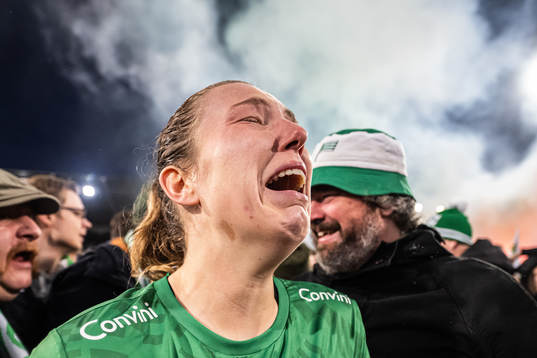Hammarbys Emma Westin jublar över SM-guldet