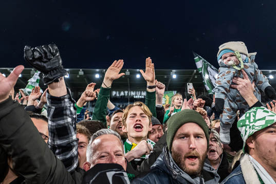Hammarbys supportrar jublar över SM-guldet
