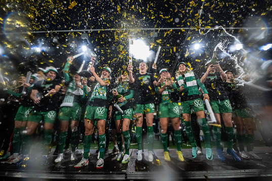 Hammarbys spelare jublar över SM-guldet