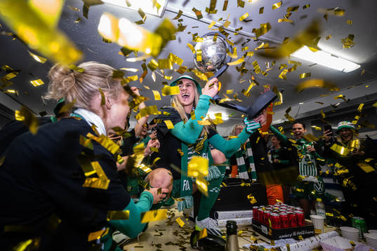 Hammarbys Ellen Wangerheim jublar över SM-guldet