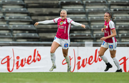 IK Uppsalas Klara Folkesson jublar