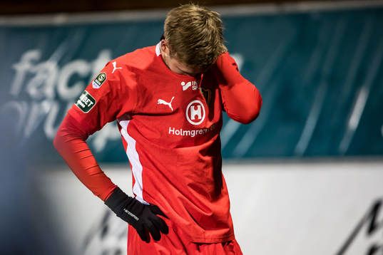 Jönköpings Södras Anton Thorsson deppar