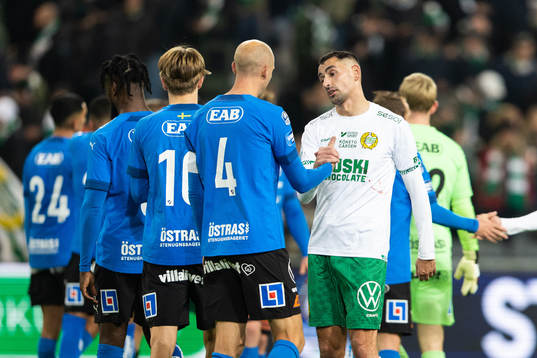 Halmstads Andreas Johansson och Hammarbys Loret Sadiku