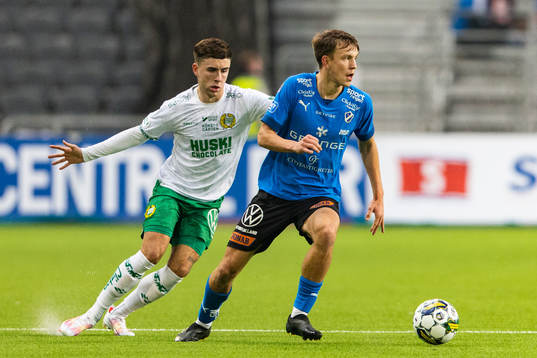 Hammarbys Marc Llinares Barragan och Halmstads Kazper