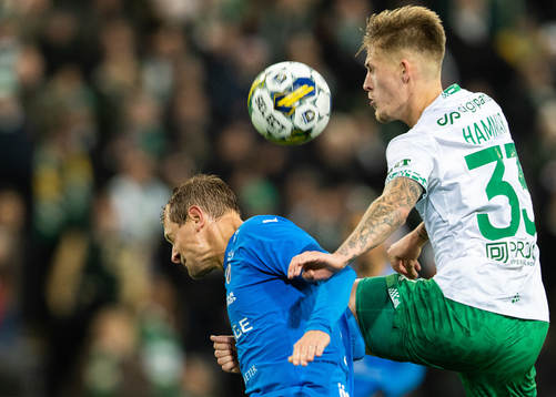 Halmstads Joel Allansson och Hammarbys Fredrik Hammar