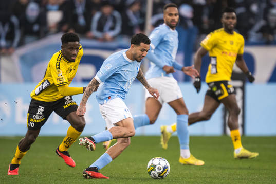 Elfsborgs Michael Baidoo och Malmö FFs Sergio Pena