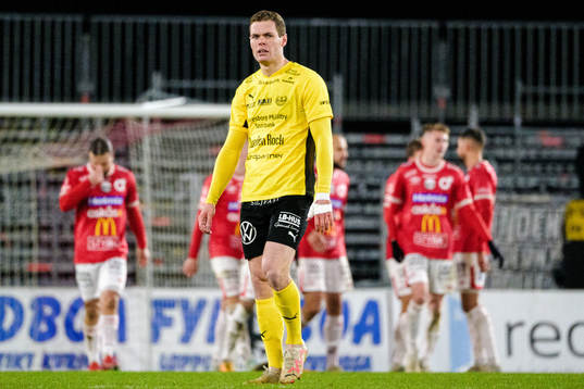 Mjällbys Jacob Bergström deppar