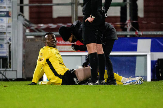 Mjällbys Silas Nwankwo har ont