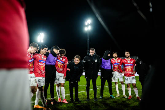 Degerfors tränare Andreas Holmberg och tränare Tobias