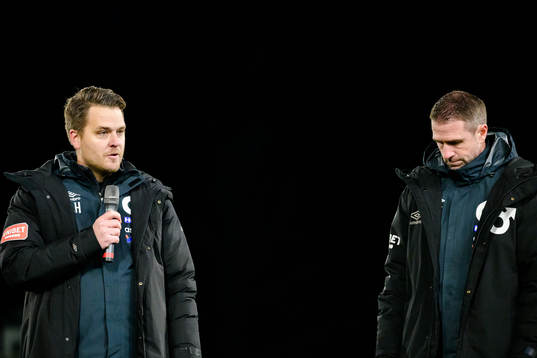 Degerfors tränare Andreas Holmberg och tränare Tobias
