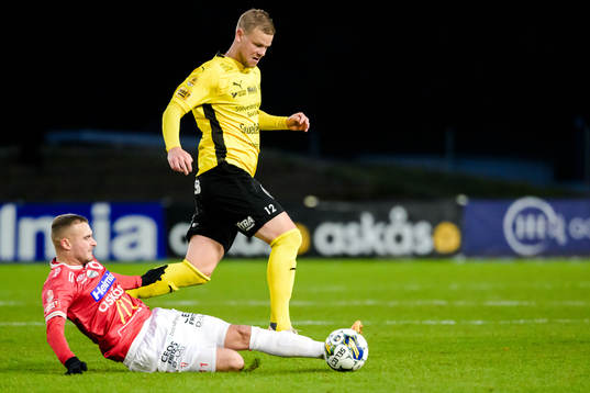 Degerfors Christos Gravius och Mjällbys David Löfquist
