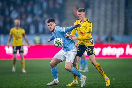 Malmö FFs Gabriel Busanello och Elfsborgs Alexander