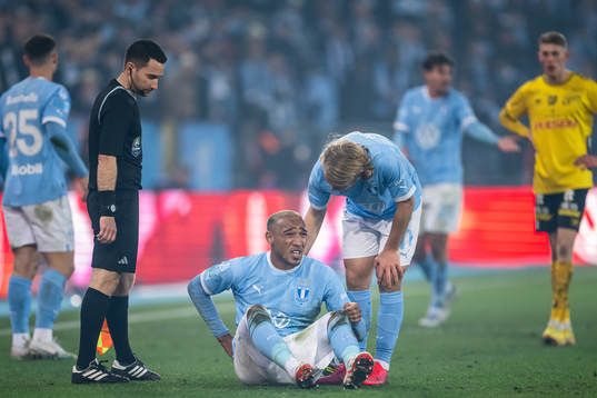 Malmö FFs Derek Cornelius och Sebastian Nanasi