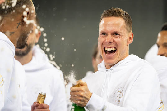 Malmö FFs Niklas Moisander jublar