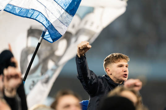 Jublande Malmö FF supportrar