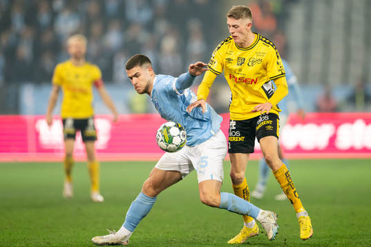 Malmö FFs Gabriel Busanello och Elfsborgs Alexander