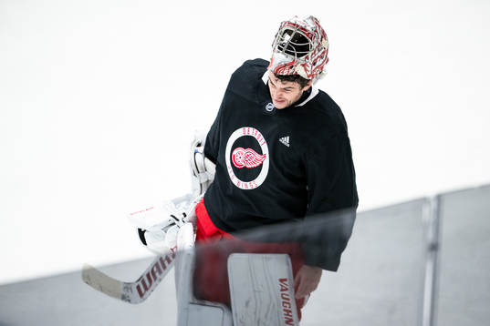 goalkeeper Alex Lyon of Detroit Red Wings