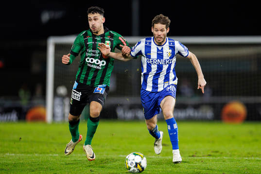 Varbergs Dion Krasniqi och IFK Göteborgs Emil Salomonsson