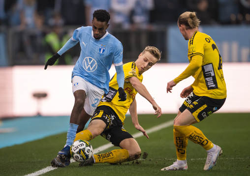 Malmö FFs Taha Ali och Elfsborgs Jeppe Møldrup Okkels