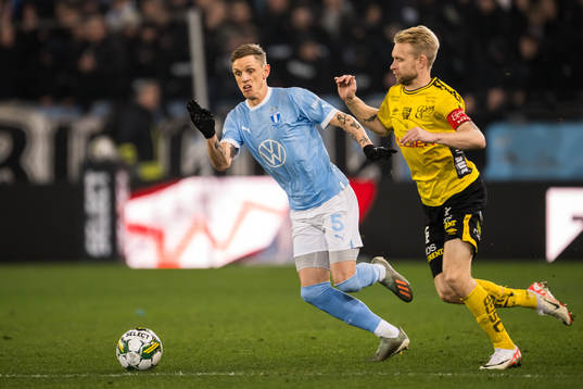 Malmö FFs Søren Rieks och Elfsborgs Johan Larsson
