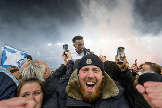 Malmö FFs Taha Ali jublar