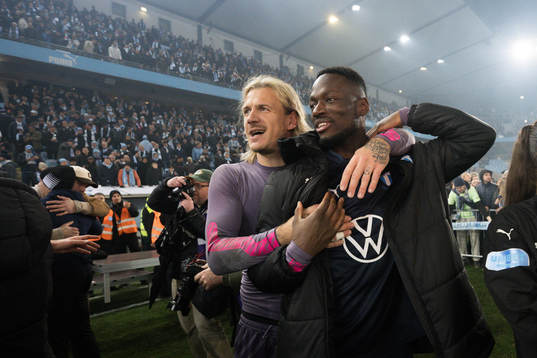 Malmö FFs målvakt Johan Dahlin och målvakt Ismael