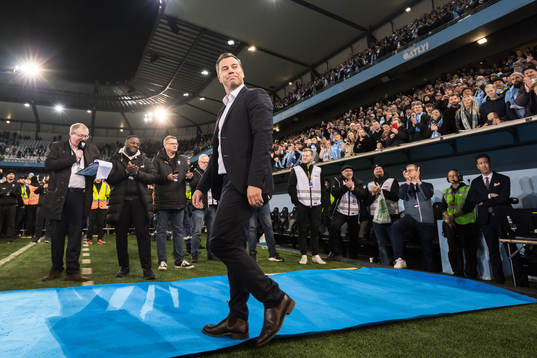Malmö FFs sportchef Daniel Andersson jublar