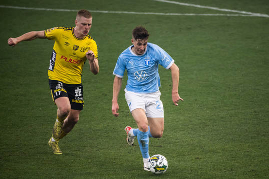 Elfsborgs Per Frick och Malmö FFs Lasse Berg Johnsen