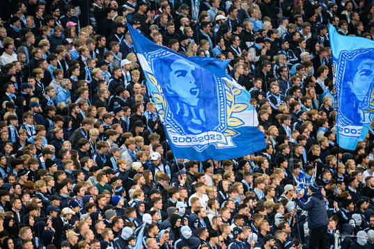 under fotbollsmatchen i Allsvenskan mellan Malmö FF och