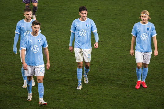 Malmö FFs Lasse Berg Johnsen, Derek Cornelius, Stefano