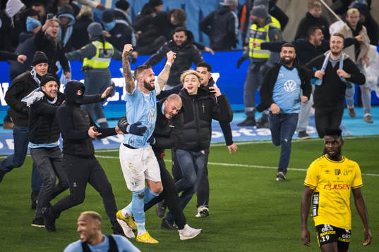 Malmö FFs Pontus Jansson jublar