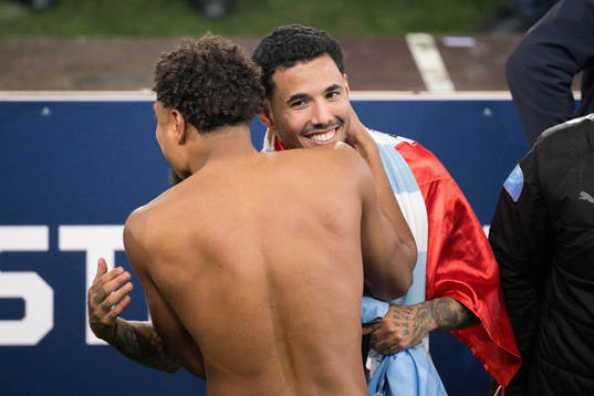 Malmö FFs Sergio Pena jublar