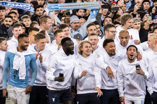 Malmö FFs spelare jublar