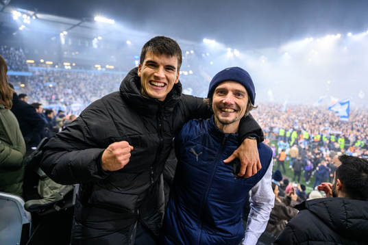 Malmö FFs chefsscout Robin Asterhed jublar