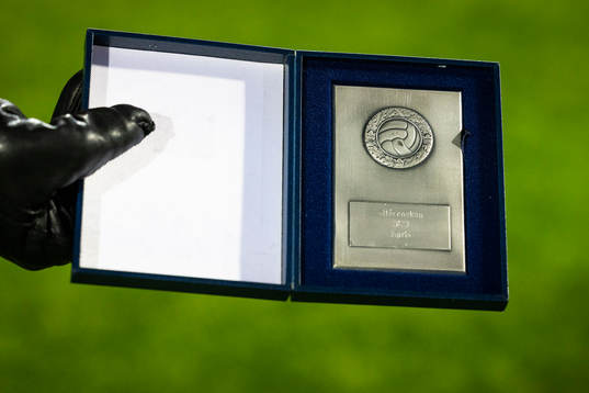 Vy på Häckens medalj för sin tredje plats i Allsvenskan