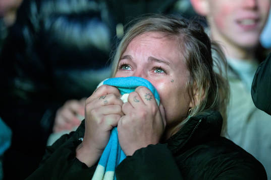 Malmö FF supportrar följer fotbollsmatchen i Allsvenskan