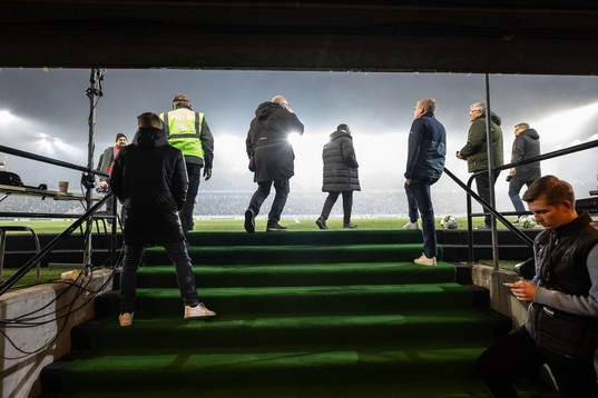 Ett spelavbrott på grund av brandlarm