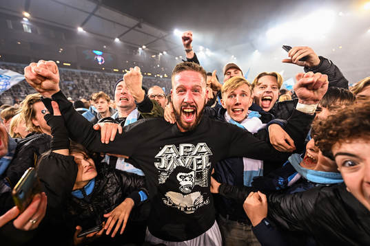 Malmö FFs Pontus Jansson jublar över SM-guldet