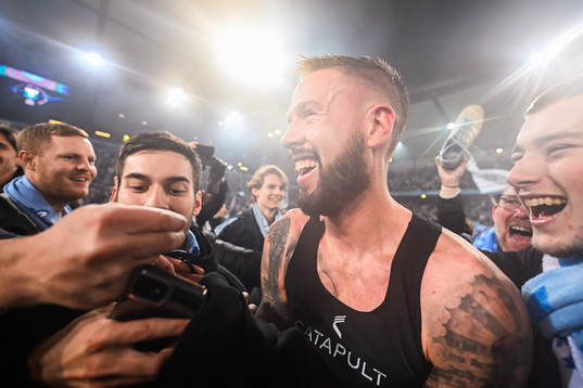 Malmö FFs Pontus Jansson jublar över SM-guldet