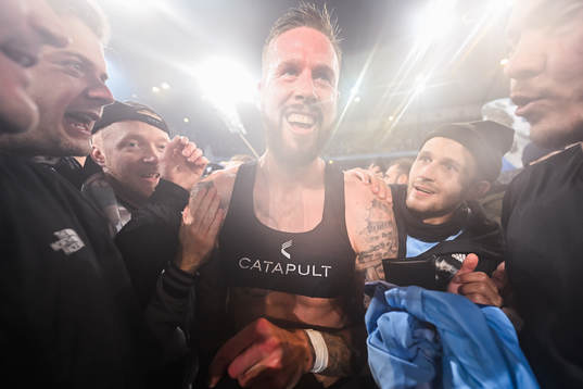 Malmö FFs Pontus Jansson jublar över SM-guldet