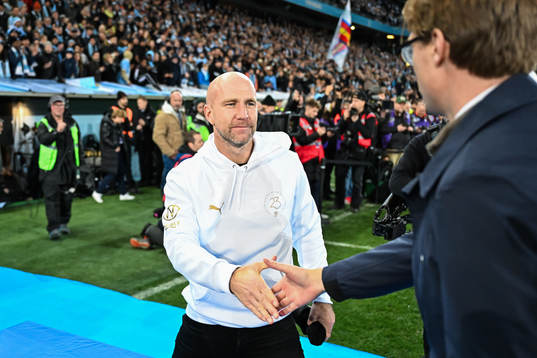 Malmö FFs tränare Henrik Rydström jublar över SM-guldet
