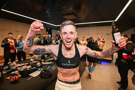 Malmö FFs Søren Rieks jublar över SM-guldet